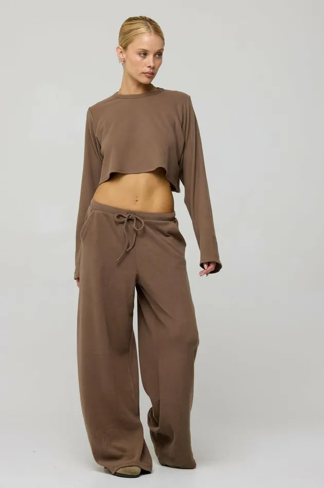 RESA Basics Boyfriend Crop Rib In Chai 8211 Women