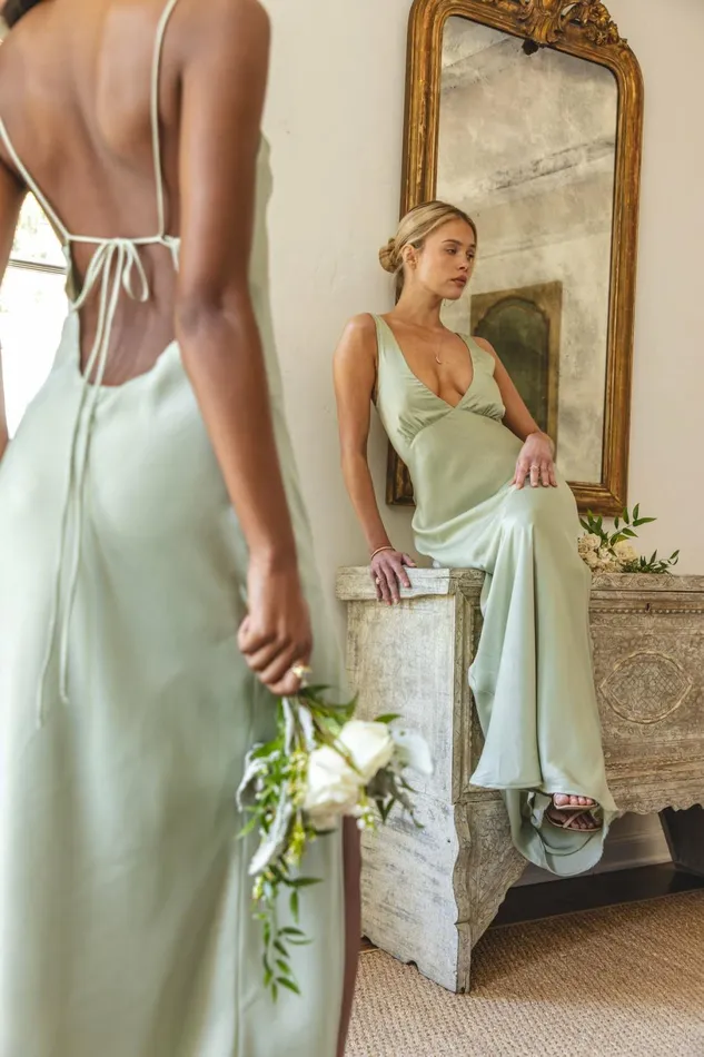 RESA Bridesmaids River Slip In Sage 8211 Women