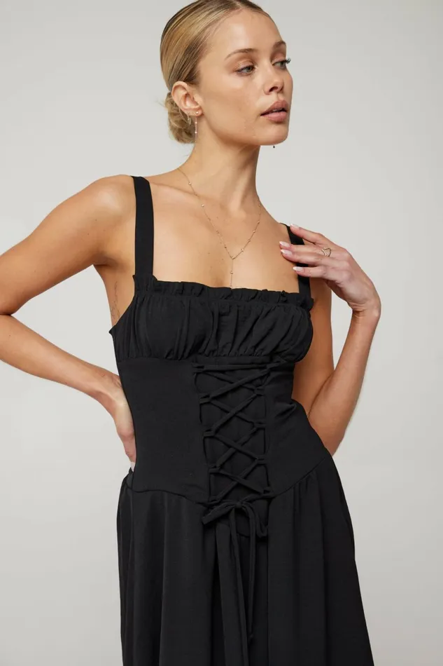 RESA Midi Dress Izzy Dress In Black 8211 Women