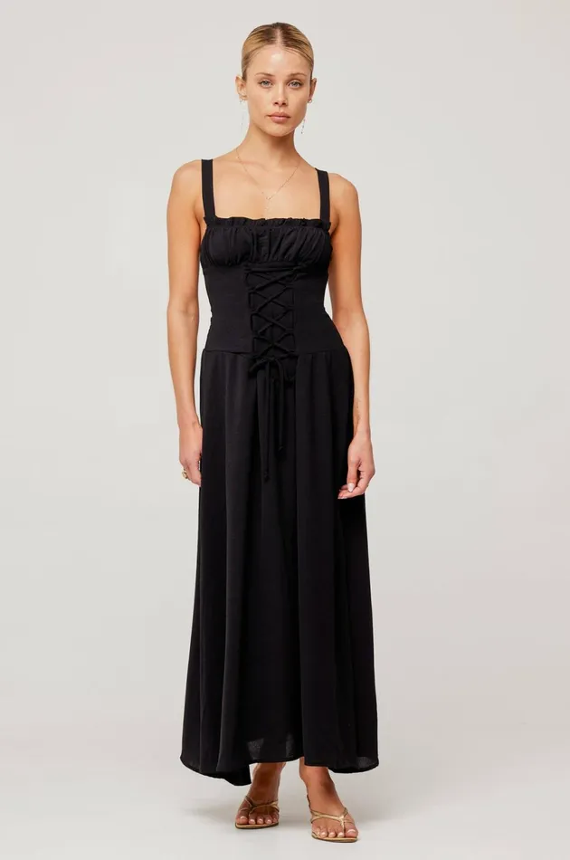 RESA Midi Dress Izzy Dress In Black 8211 Women