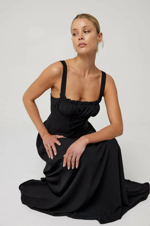 RESA Midi Dress Izzy Dress In Black 8211 Women