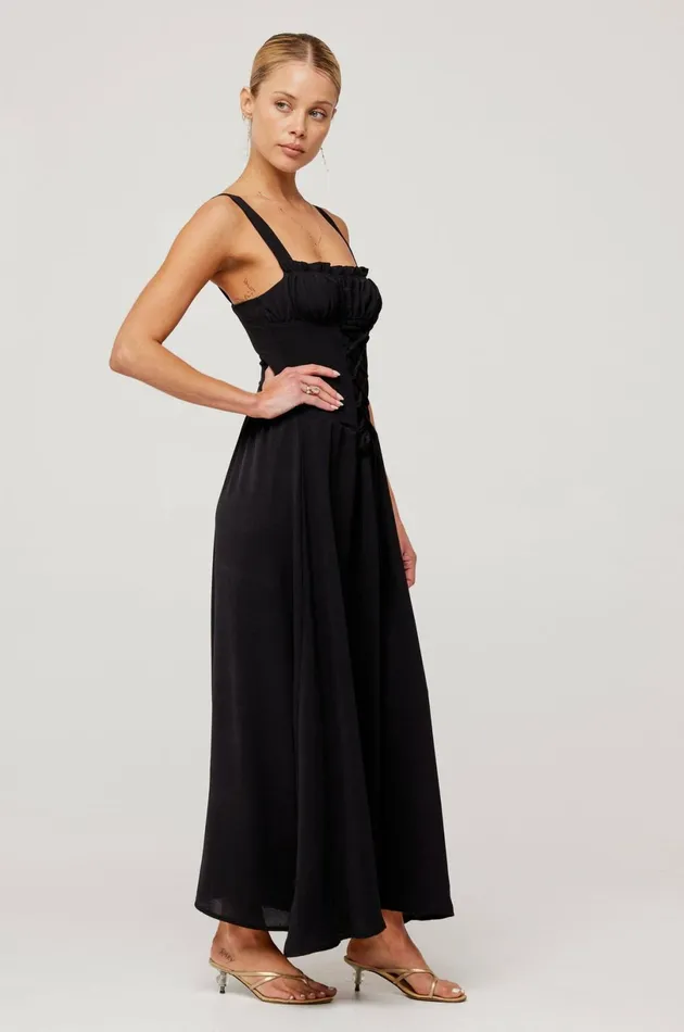 RESA Midi Dress Izzy Dress In Black 8211 Women