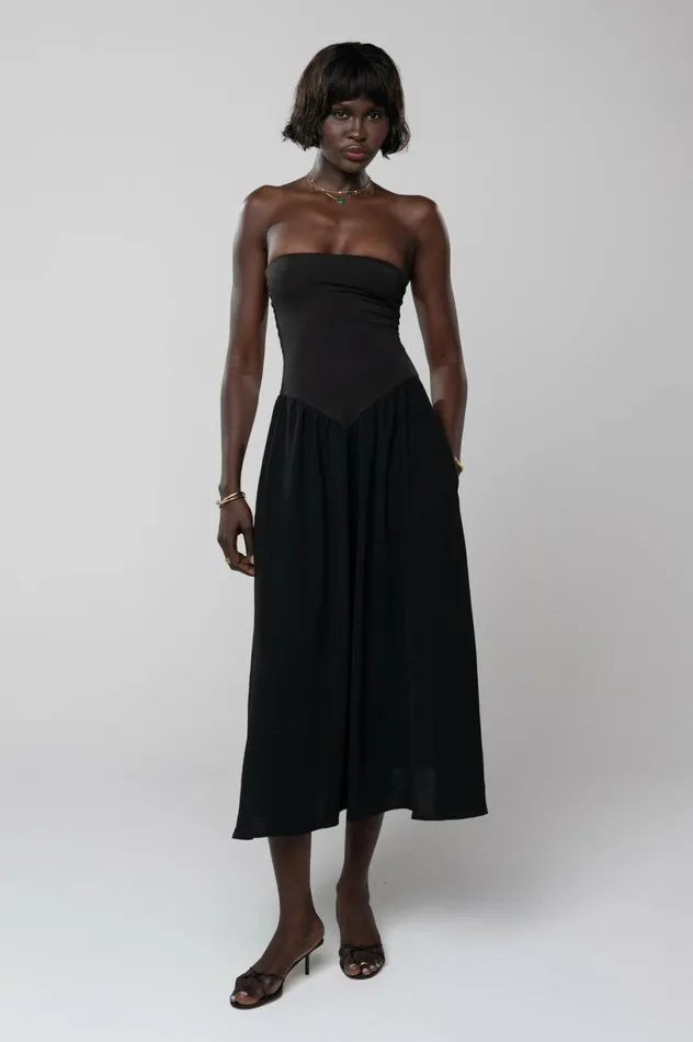 RESA Midi Dress Mackenzie Dress In Black 8211 Women