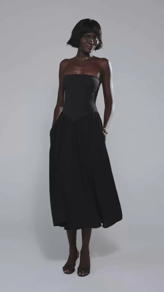 RESA Midi Dress Mackenzie Dress In Black 8211 Women