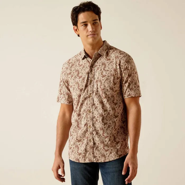 Retro Button Down Shirt Desert Mocha Men Ariat Button Down Shirts