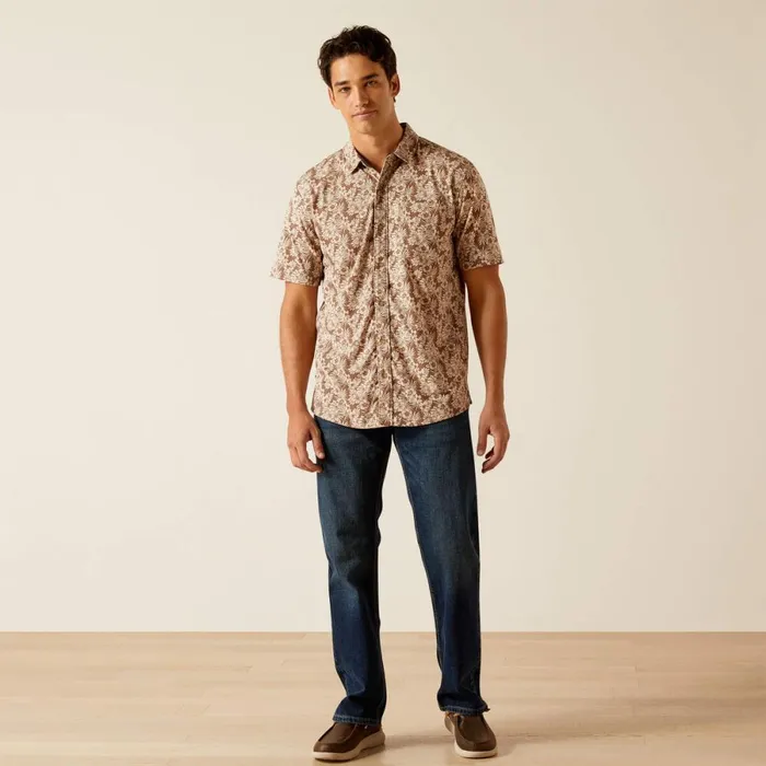 Retro Button Down Shirt Desert Mocha Men Ariat Button Down Shirts Retro Button Down Shirt Desert Mocha Men Ariat Button Down Shirts