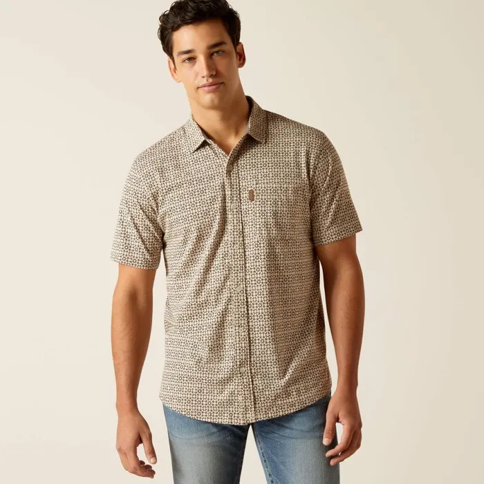 Retro Button Down Shirt Goat Suede Men Ariat Button Down Shirts