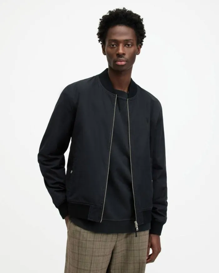 Reversible Bassett Bomber Jacket Blkash Khaki Brwn Men AllSaints Jackets and Coats