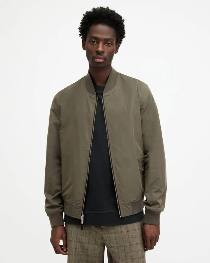 Reversible Bassett Bomber Jacket Blkash Khaki Brwn Men AllSaints Jackets and Coats Reversible Bassett Bomber Jacket Blkash Khaki Brwn Men AllSaints Jackets and Coats