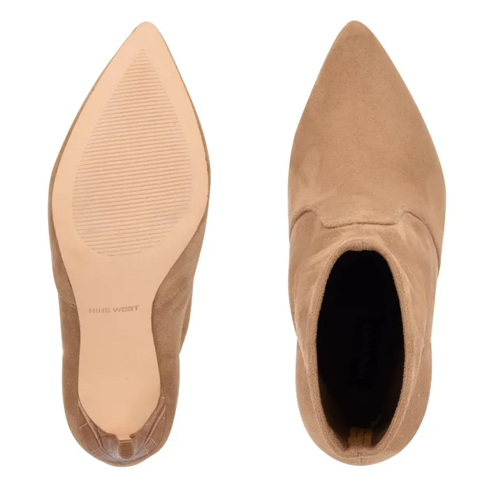 Reves Dress Booties Tan Suede Women Nine West Boots and Booties Reves Dress Booties Tan Suede Women Nine West Boots and Booties