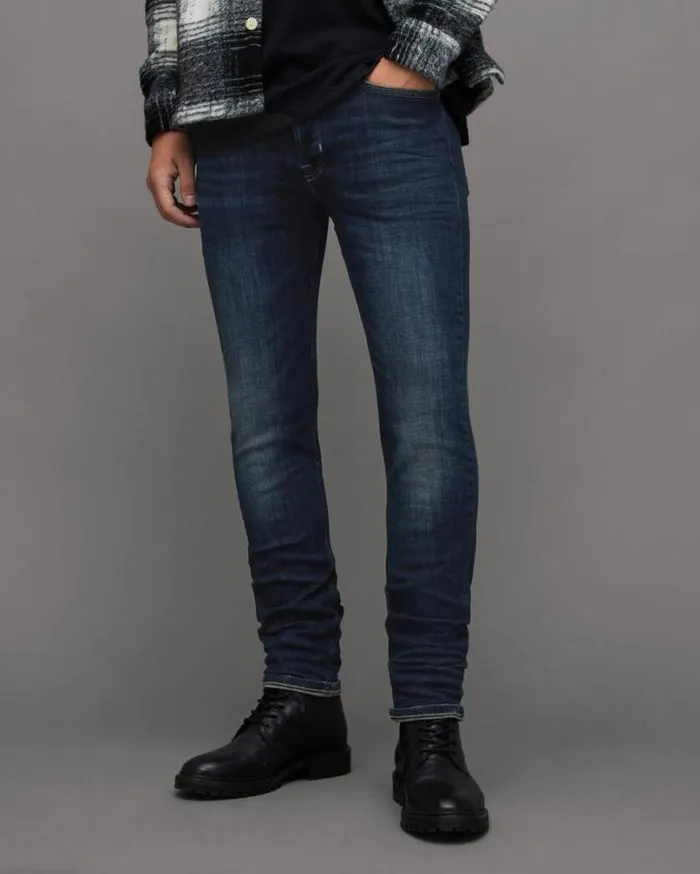 Rex Slim Fit Soft Stretch Denim Jeans Indigo Men AllSaints Pants