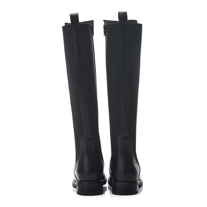 Riding And Flat Boots Women Moda In Pelle Bsoleful BTali Black Leather