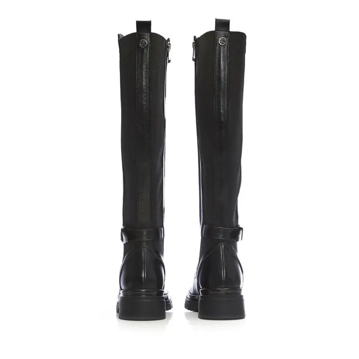 Riding And Flat Boots Women Moda In Pelle Giada Black Leather