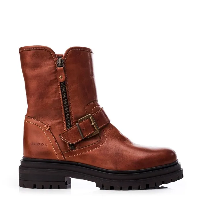 Riding And Flat Boots Women Moda In Pelle Shoon Sh Infell Tan Leather
