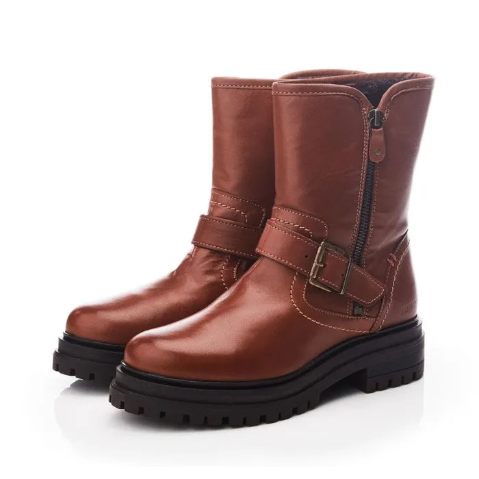 Riding And Flat Boots Women Moda In Pelle Shoon Sh Infell Tan Leather