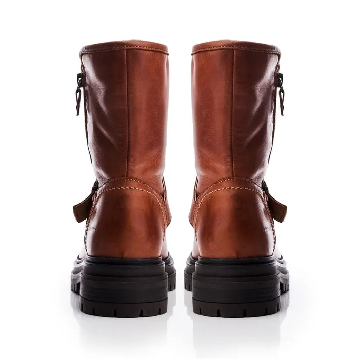 Riding And Flat Boots Women Moda In Pelle Shoon Sh Infell Tan Leather