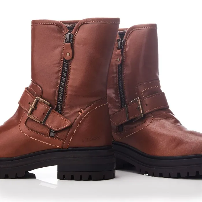 Riding And Flat Boots Women Moda In Pelle Shoon Sh Infell Tan Leather