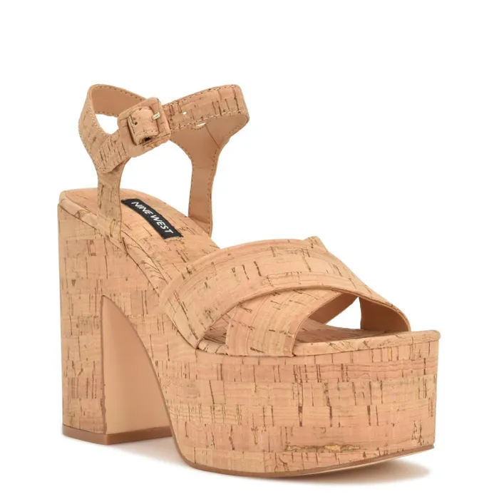 Rilay Platform Sandals Natural Cork Women Nine West Sandals Rilay Platform Sandals Natural Cork Women Nine West Sandals