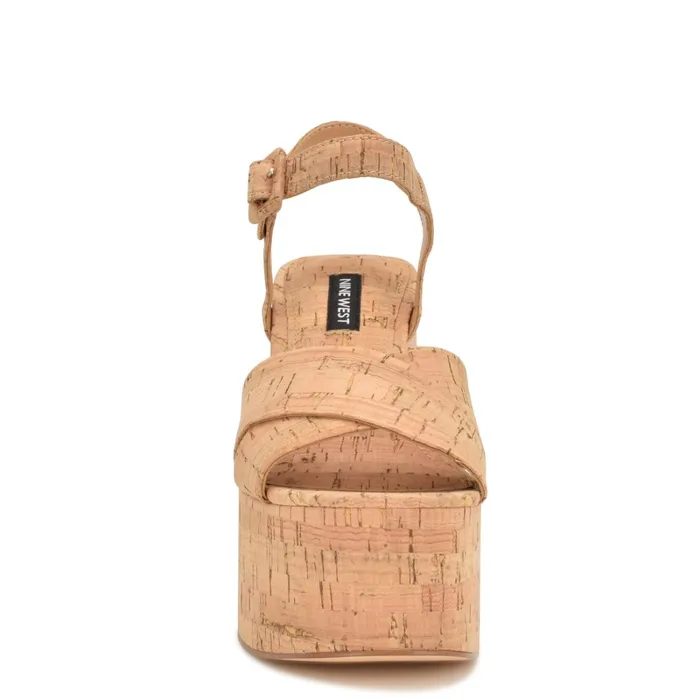 Rilay Platform Sandals Natural Cork Women Nine West Sandals Rilay Platform Sandals Natural Cork Women Nine West Sandals
