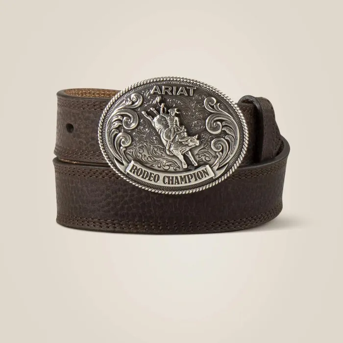 Rodeo Champ Buckle Belt Brown Kids Ariat Belts