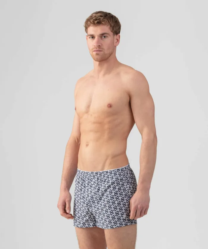 Ron Dorff Boxer Shorts W RD Pattern Navy Men Boxer Shorts