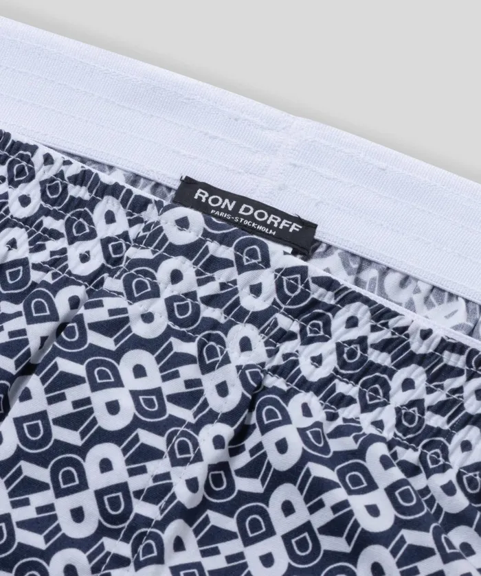 Ron Dorff Boxer Shorts W RD Pattern Navy Men Boxer Shorts