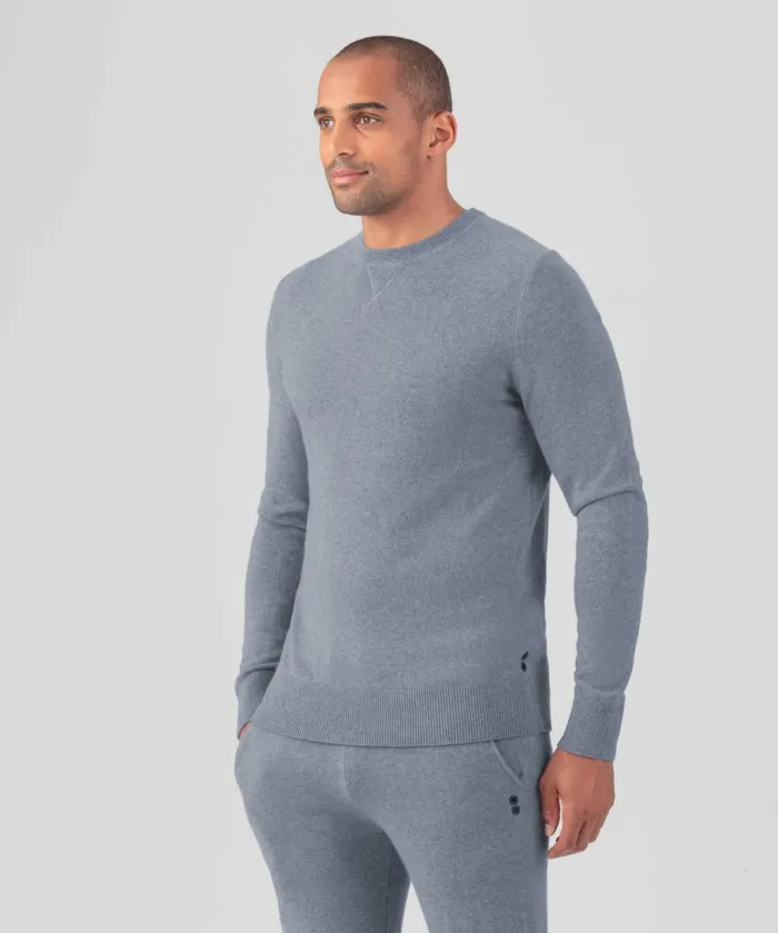 Ron Dorff Cashmere Sweater Glacial Blue Men Cashmere and Knitwear Tops