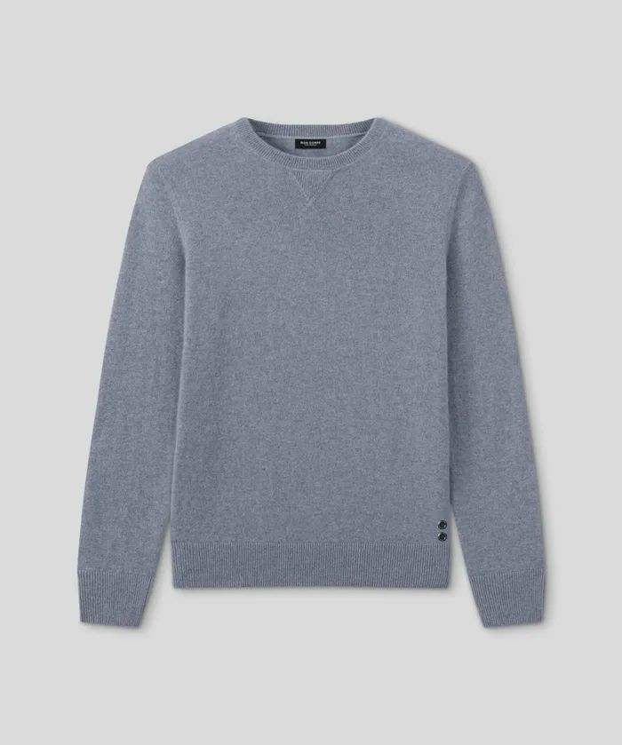 Ron Dorff Cashmere Sweater Glacial Blue Men Cashmere and Knitwear Tops