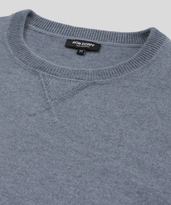 Ron Dorff Cashmere Sweater Glacial Blue Men Cashmere and Knitwear Tops
