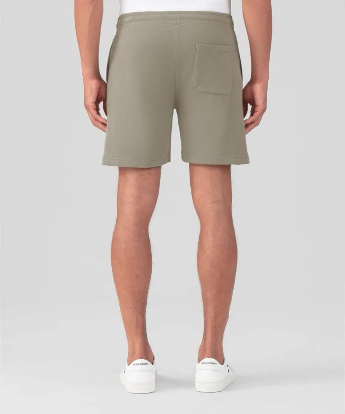 Ron Dorff Cotton Piqu Jogging Shorts W Piping Dusty Beige Men Shorts