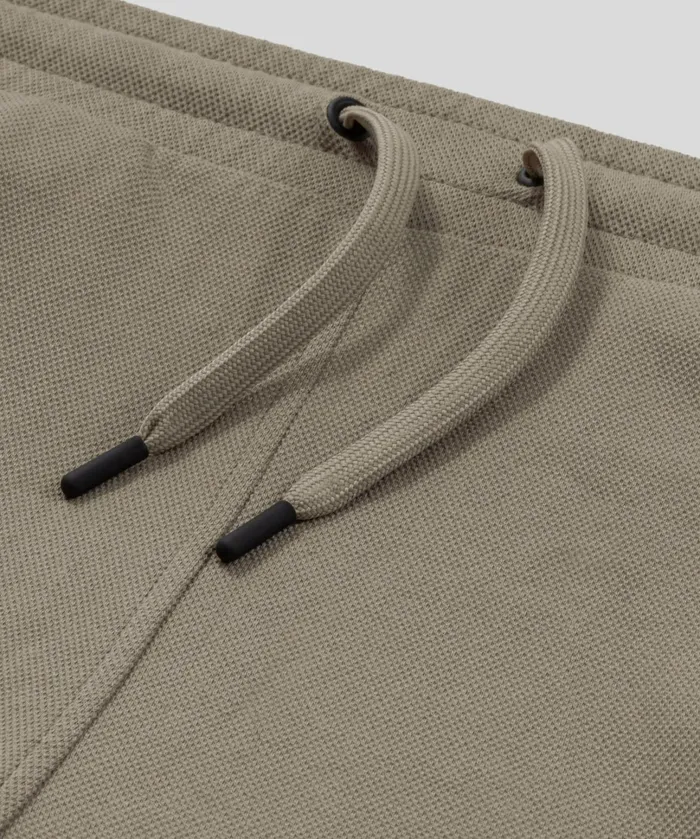 Ron Dorff Cotton Piqu Jogging Shorts W Piping Dusty Beige Men Shorts