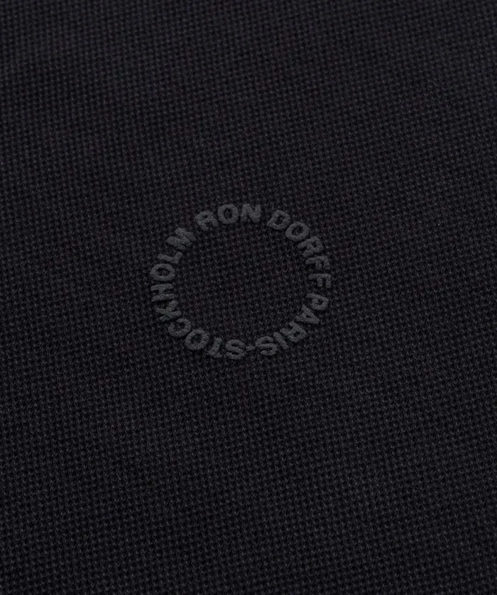 Ron Dorff Cotton Piqu Sleeveless Sweatshirt W Piping Black Men Sweatshirts