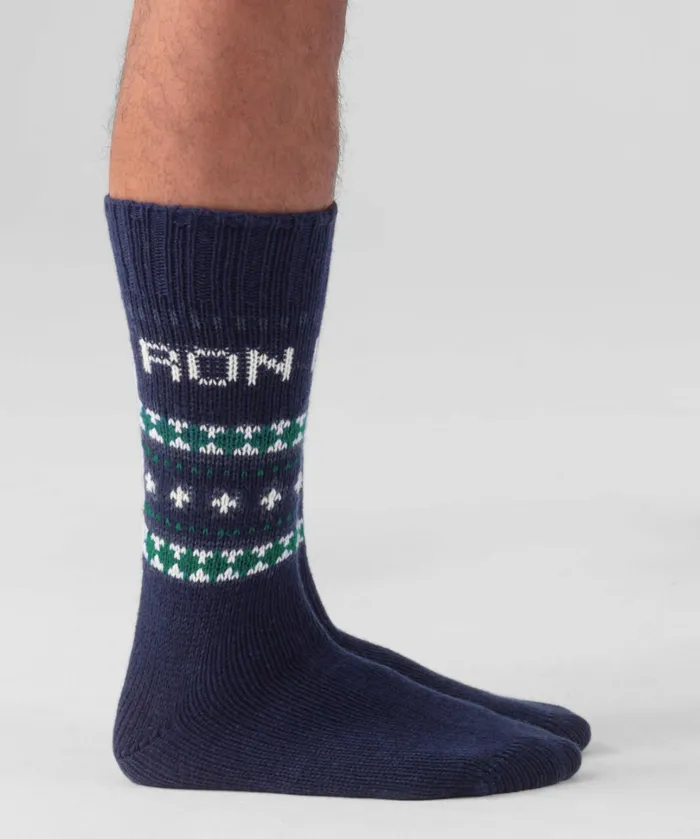 Ron Dorff Fjllsocks W Nordic Pattern Navy Men Sneakers and Sports Socks