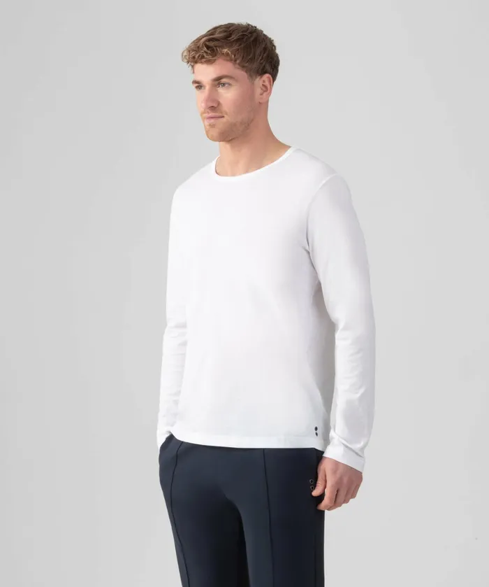 Ron Dorff Long Sleeved TShirt Eyelet Edition White Men TShirts