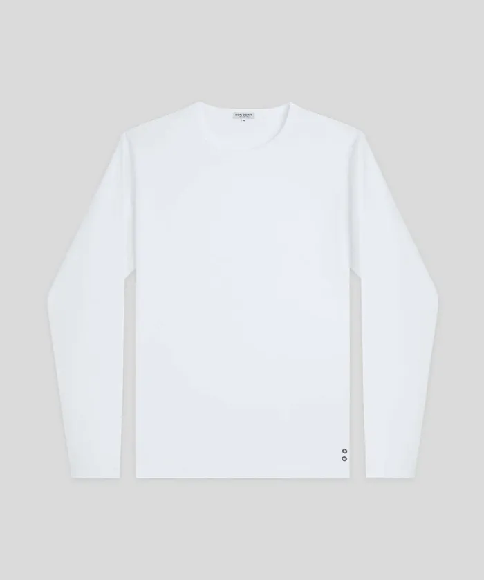 Ron Dorff Long Sleeved TShirt Eyelet Edition White Men TShirts