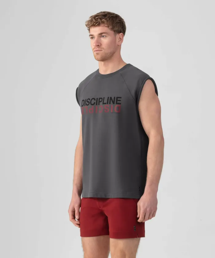 Ron Dorff Organic Cotton Sleeveless Sweatshirt 034DISCIPLINE DISCIPLE034 Lava Grey Men Sweatshirts
