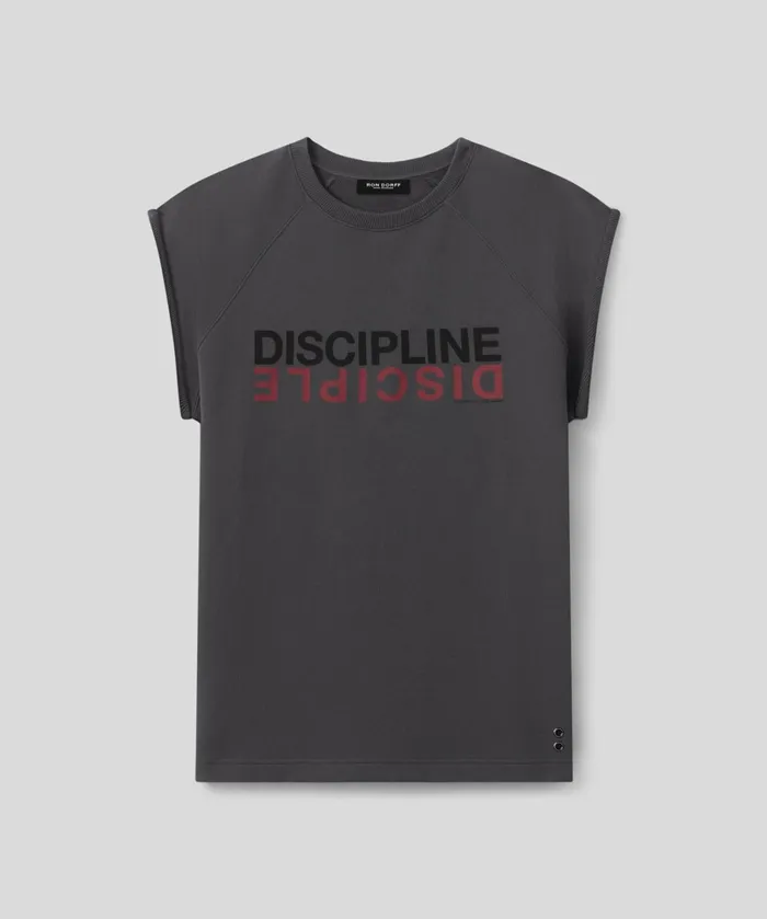 Ron Dorff Organic Cotton Sleeveless Sweatshirt 034DISCIPLINE DISCIPLE034 Lava Grey Men Sweatshirts