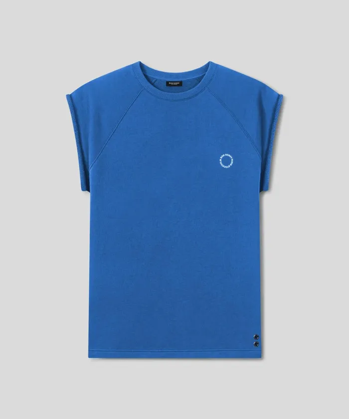 Ron Dorff Organic Cotton Sleeveless Sweatshirt RON DORFF Fjord Blue Men Sweatshirts