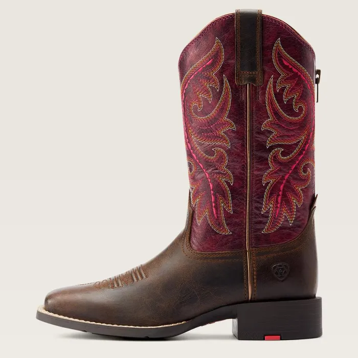 Round Up Back Zip Western Boot Worn Mocha Women Ariat Western Boots Round Up Back Zip Western Boot Worn Mocha Women Ariat Western Boots