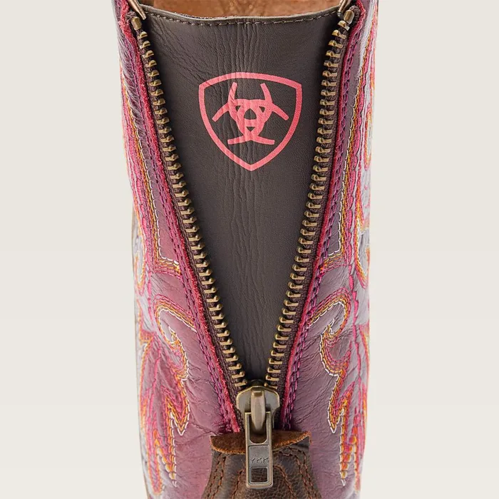 Round Up Back Zip Western Boot Worn Mocha Women Ariat Western Boots Round Up Back Zip Western Boot Worn Mocha Women Ariat Western Boots