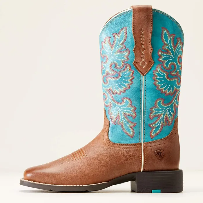 Round Up Wide Square Toe StretchFit Western Boot Buff Blonde Women Ariat Western Boots Round Up Wide Square Toe StretchFit Western Boot Buff Blonde Women Ariat Western Boots