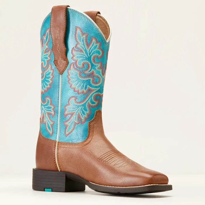 Round Up Wide Square Toe StretchFit Western Boot Buff Blonde Women Ariat Western Boots Round Up Wide Square Toe StretchFit Western Boot Buff Blonde Women Ariat Western Boots