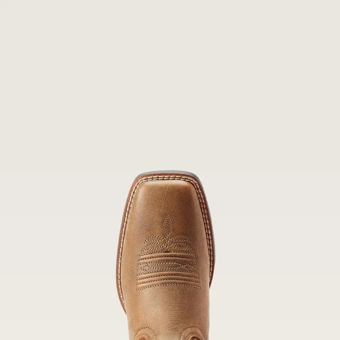 Round Up Wide Square Toe Western Boot Bare Brown Women Ariat Western Boots
