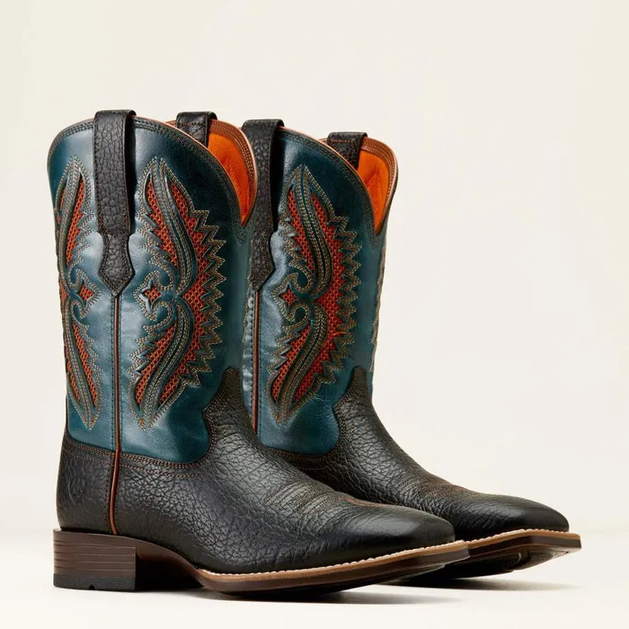 Rowder VentTEK 360 Cowboy Boot Blackdark Teal Men Ariat Western Boots Rowder VentTEK 360 Cowboy Boot Blackdark Teal Men Ariat Western Boots