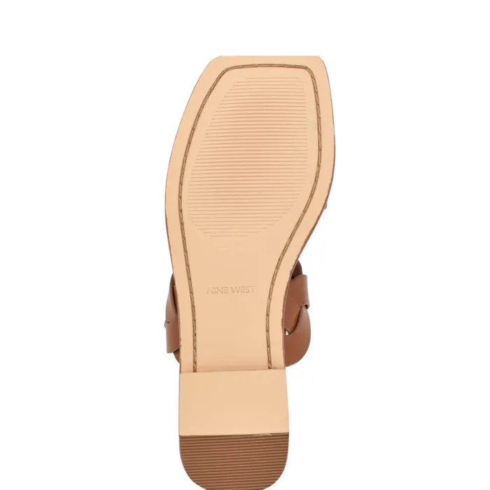 Royal Flat Slide Sandals Dark Natural Woven Women Nine West Sandals Royal Flat Slide Sandals Dark Natural Woven Women Nine West Sandals