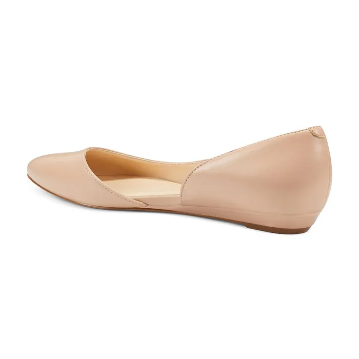 Saige D039orsay Flats Barely Nude Women Nine West Loafers and Tailored Flats Saige D039orsay Flats Barely Nude Women Nine West Loafers and Tailored Flats