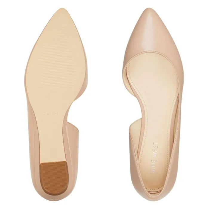Saige D039orsay Flats Barely Nude Women Nine West Loafers and Tailored Flats Saige D039orsay Flats Barely Nude Women Nine West Loafers and Tailored Flats