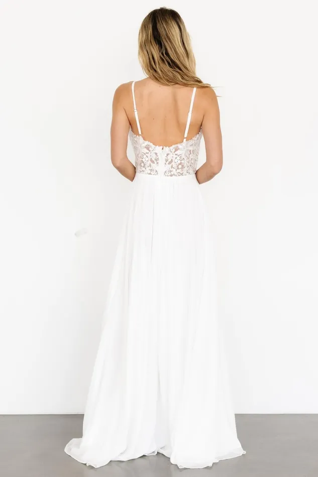 Samantha Lace Top Gown Off White Women Baltic Born Embellished Sequin Samantha Lace Top Gown Off White Women Baltic Born Embellished Sequin