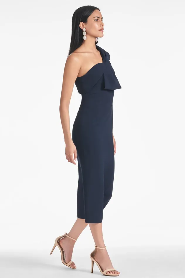 Sandra Dress 8211 Dark Midnight Women Sachin and Babi One Shoulder