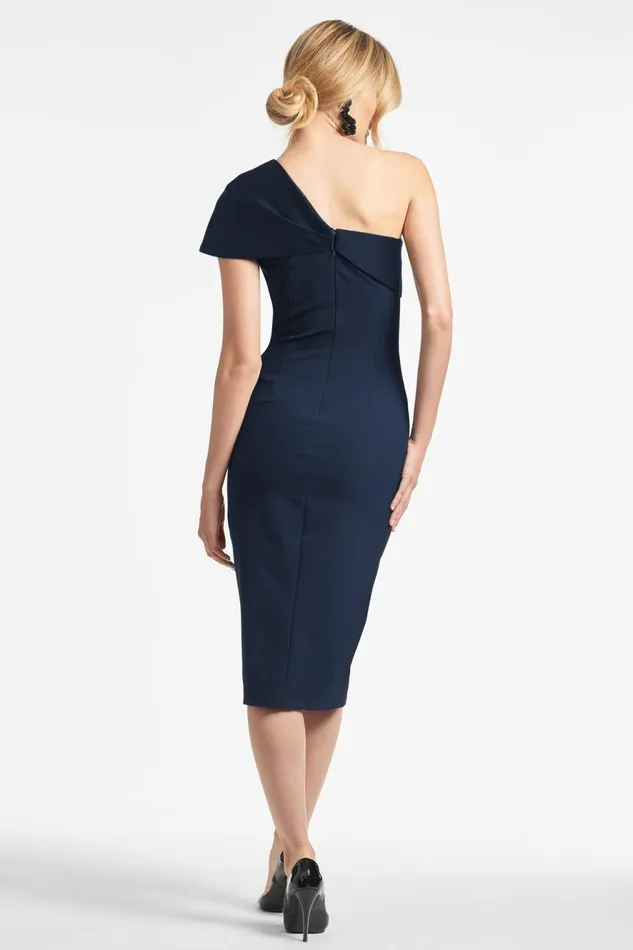 Sandra Dress 8211 Dark Midnight Women Sachin and Babi One Shoulder